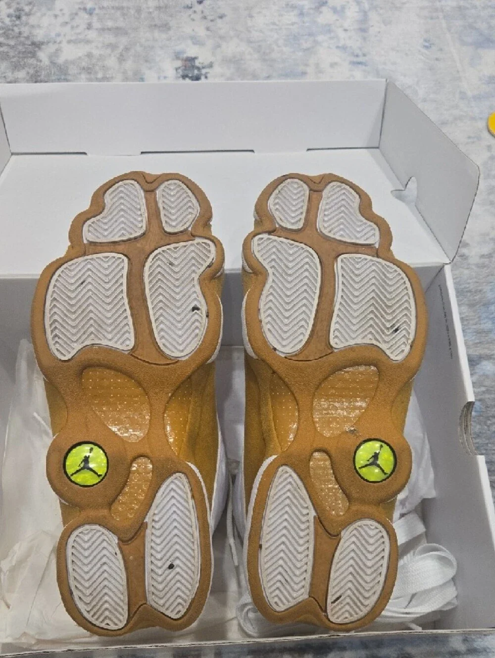 Kids White and Tan Athletic Sneakers